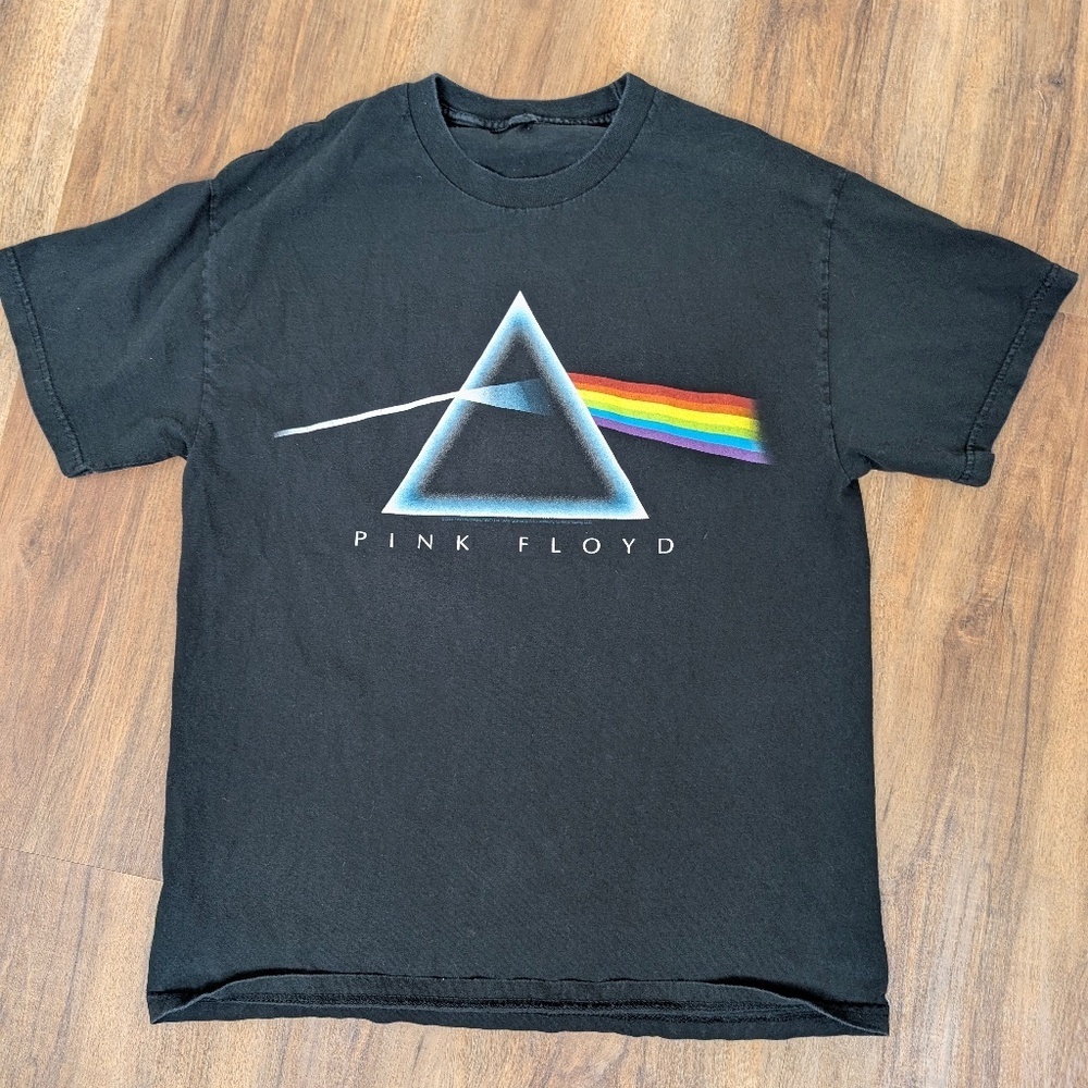 2000s Pink Floyd Band T-shirt Black Oversized Long Y2K - Picture 3 of 8
